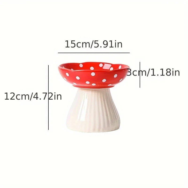 Ceramic Elevate Mushroom Food Bowl