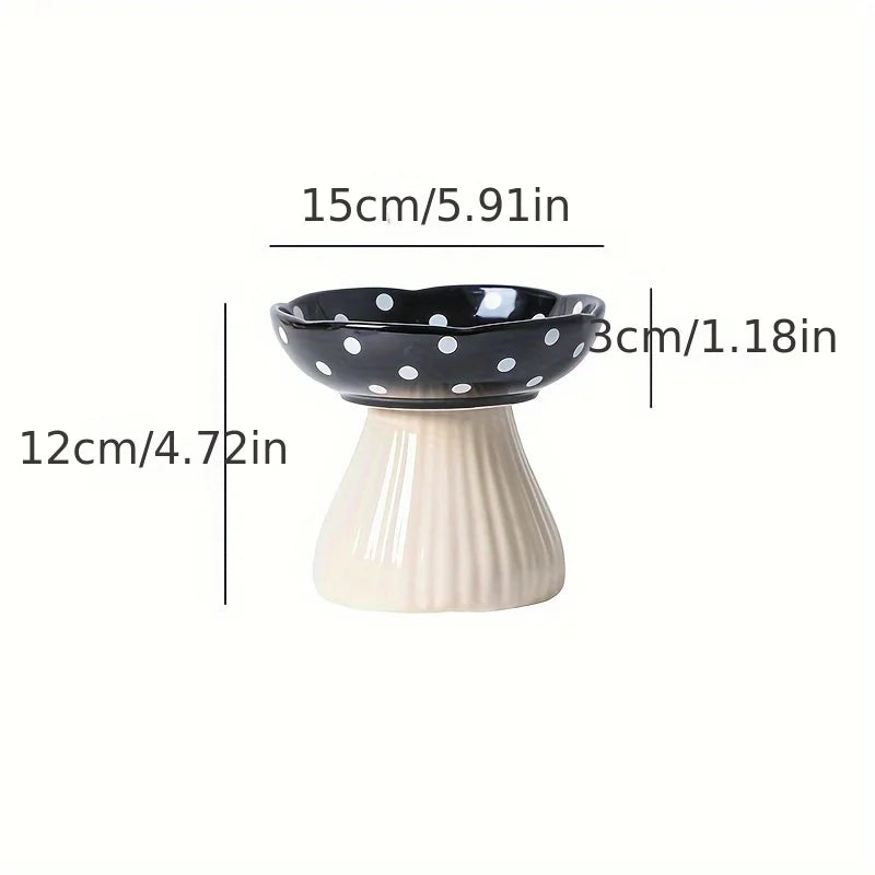 Ceramic Elevate Mushroom Food Bowl
