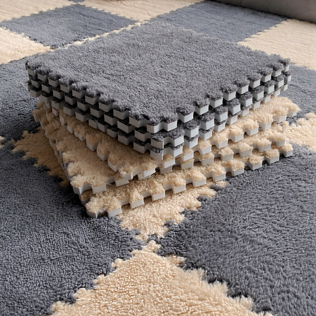 11.8x11.8in EVA Foam Plush-Lined Puzzle Mats