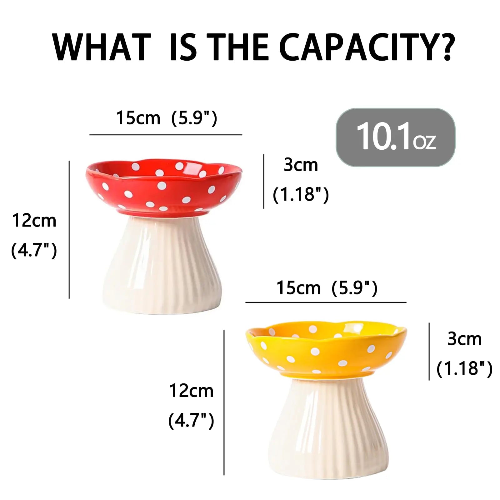 Ceramic Elevate Mushroom Food Bowl