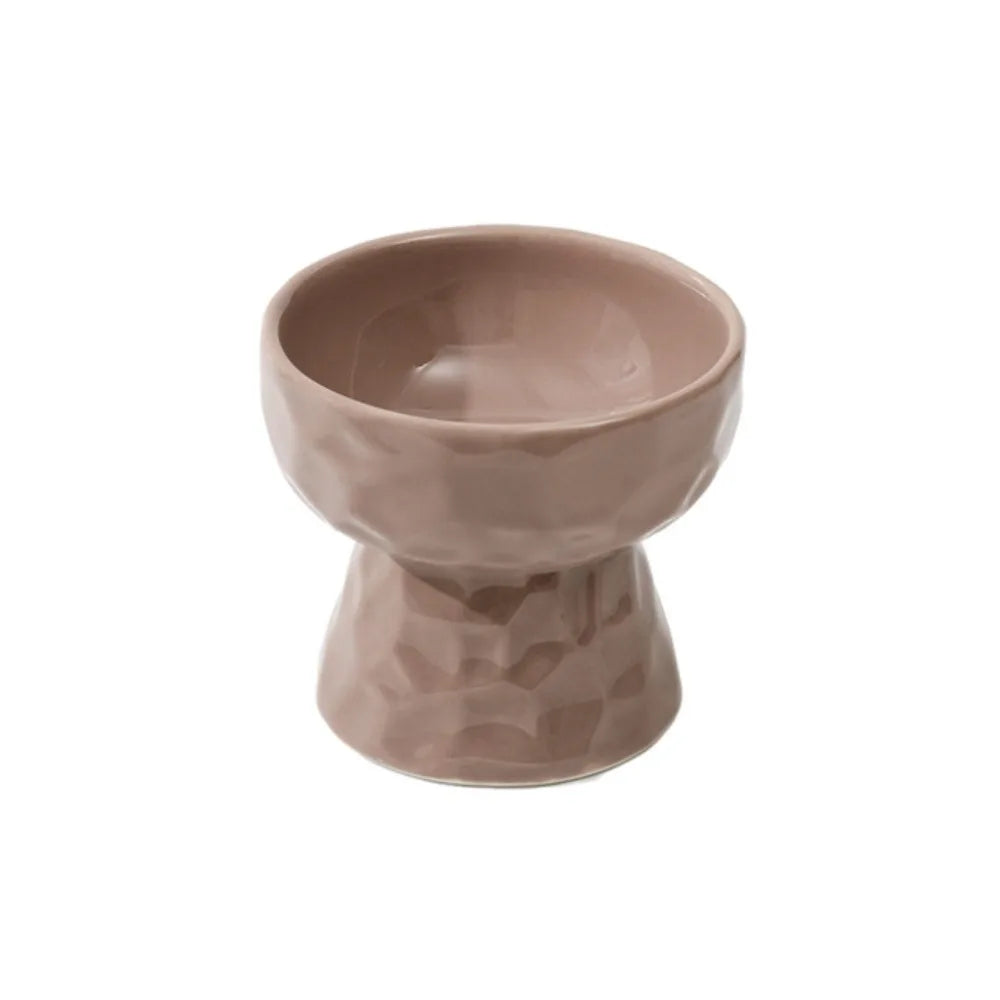 Hammered Ceramic Raised Food/Water Bowl - 1ct