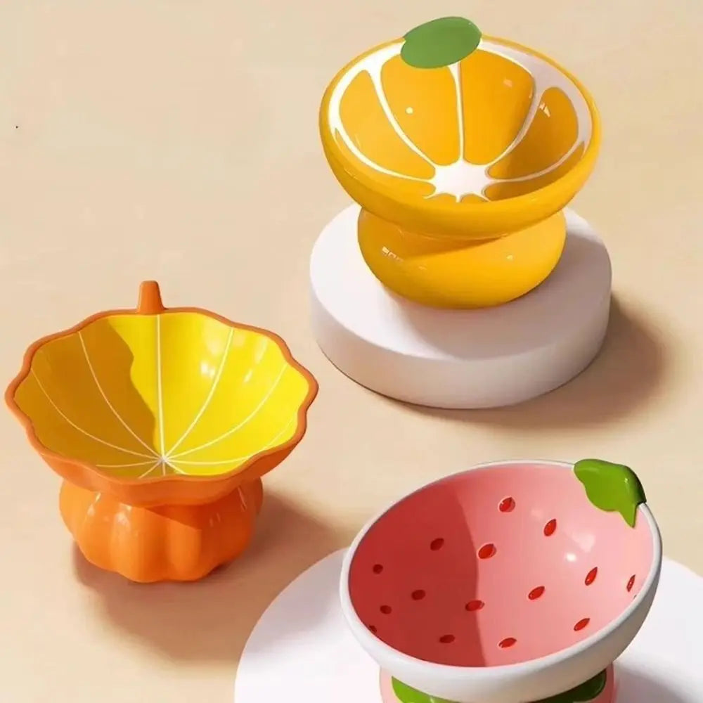 Ceramic Raised Fruit Food/Water Bowl