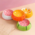 Ceramic Fruit Rabbit Food & Water Bowl - Non-Slip Small Animal Feeding Dish (1ct)