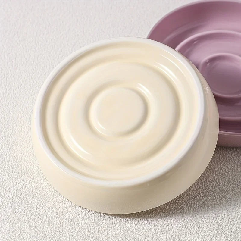 Ceramic Raindrop Slow-Feeder Bowl - 1ct