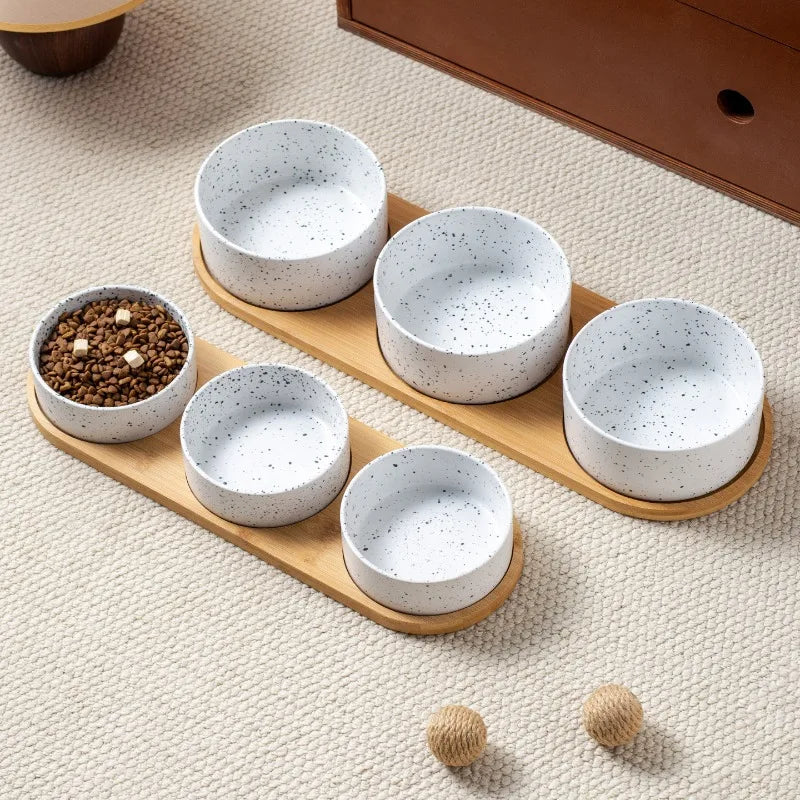 Speckled Food/Water Bowl (w/ Optional Tray)