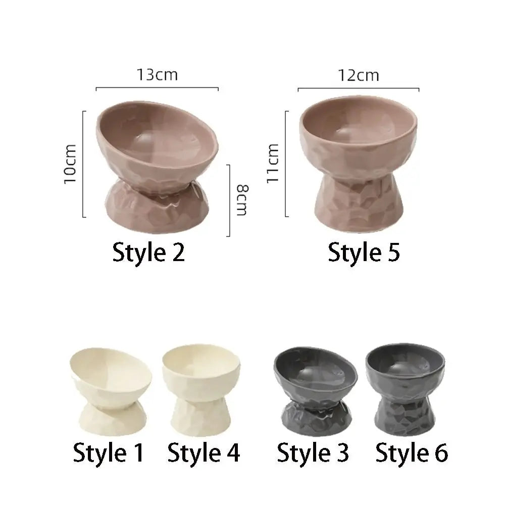 Hammered Ceramic Raised Food/Water Bowl - 1ct