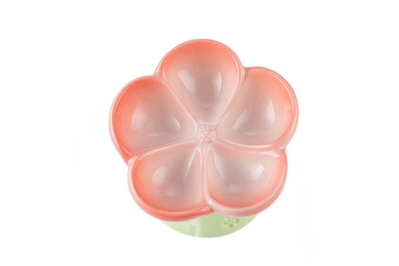Handmade Ceramic Blossom Sectioned Food Bowl - 1ct
