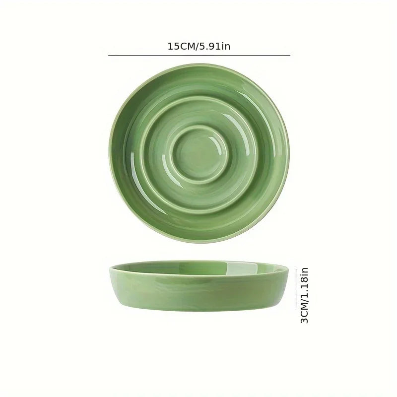 Ceramic Raindrop Slow-Feeder Bowl - 1ct
