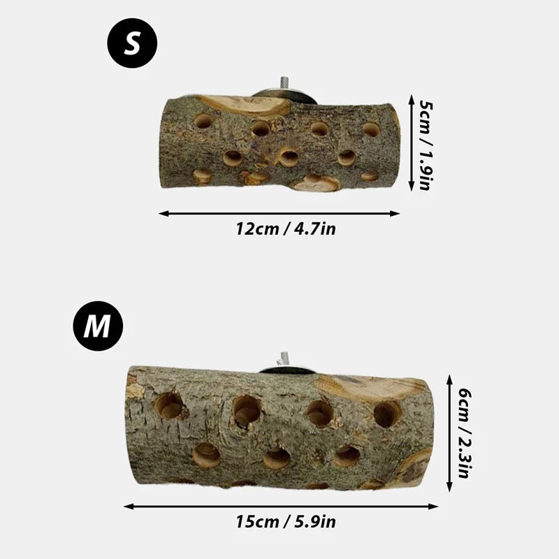Natural Apple Wood Treat/Feed Holder Chew Log - 1ct