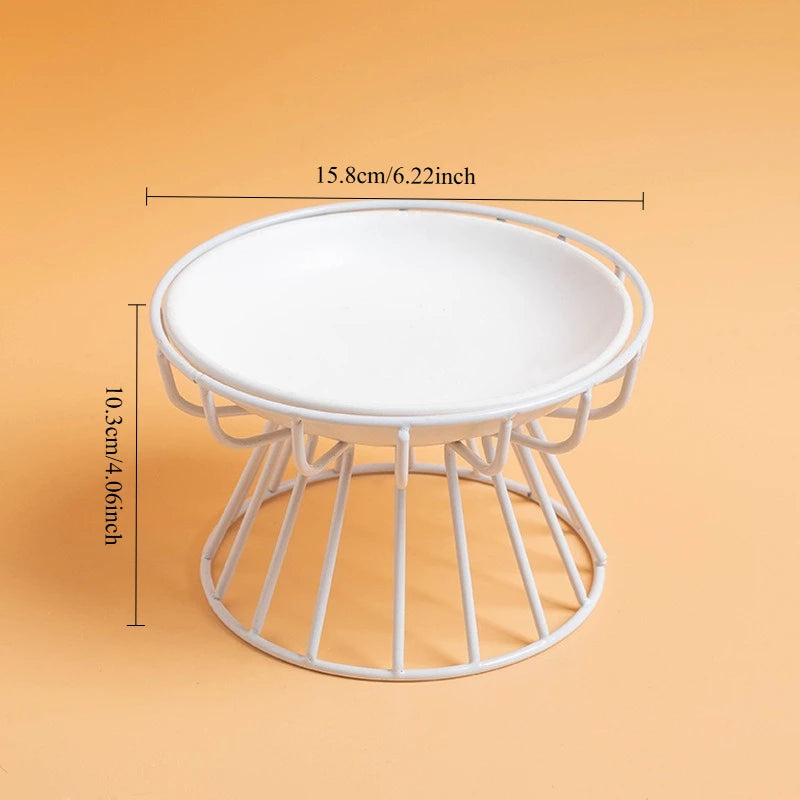 Ceramic Raised Shallow Bowl & Stand - 1 set