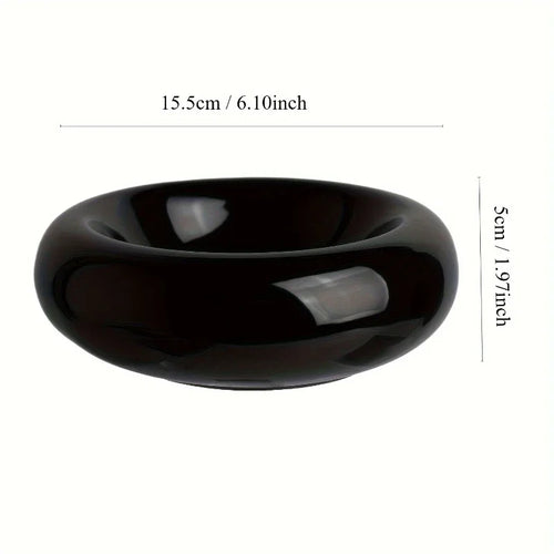 Ceramic Donut Rabbit Food Bowl - 1ct