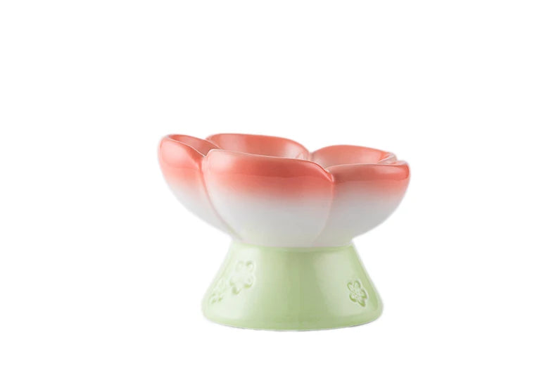 Handmade Ceramic Blossom Sectioned Food Bowl - 1ct