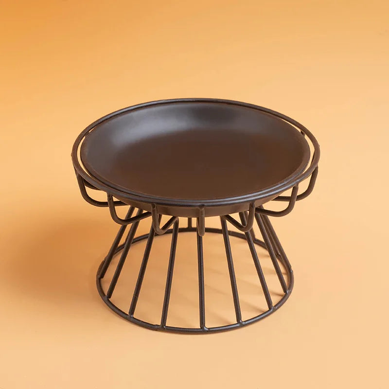 Ceramic Raised Shallow Bowl & Stand - 1 set