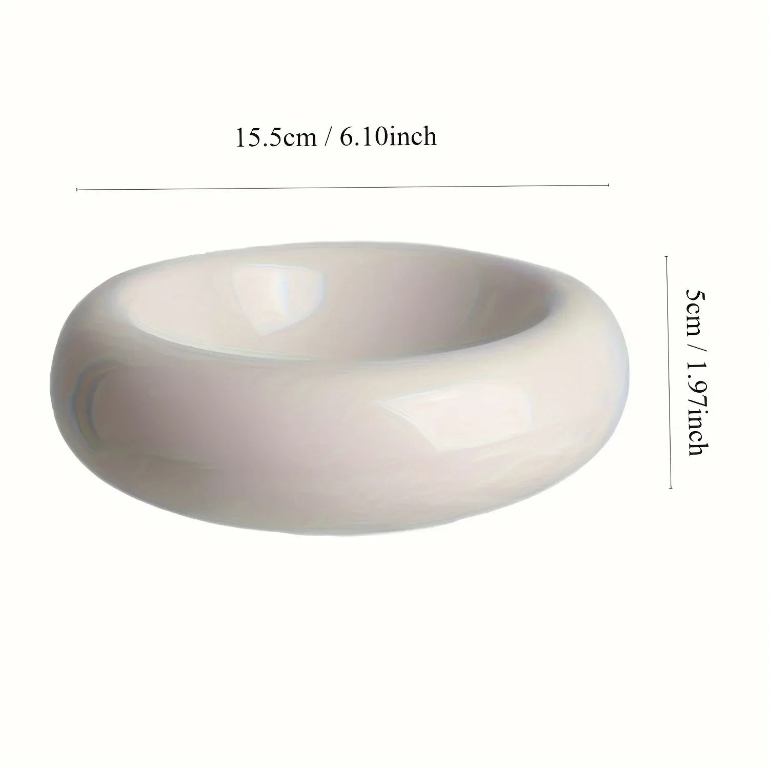 Ceramic Donut Rabbit Food Bowl - 1ct