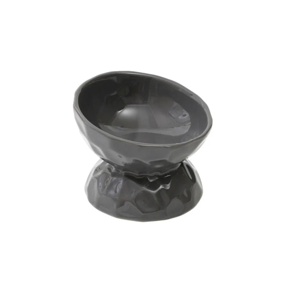 Hammered Ceramic Raised Food/Water Bowl - 1ct