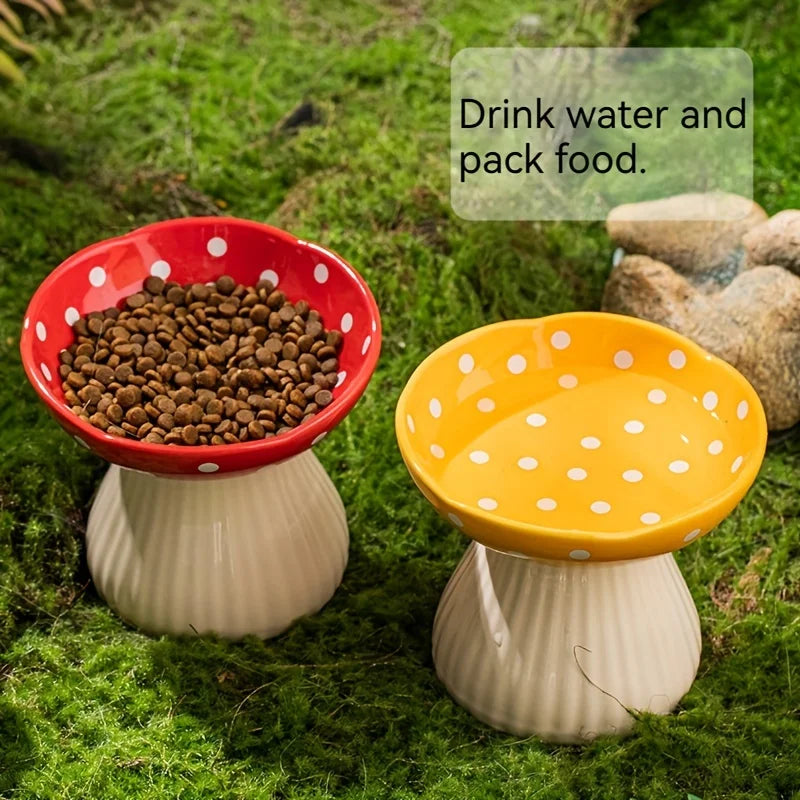 Ceramic Elevate Mushroom Food Bowl