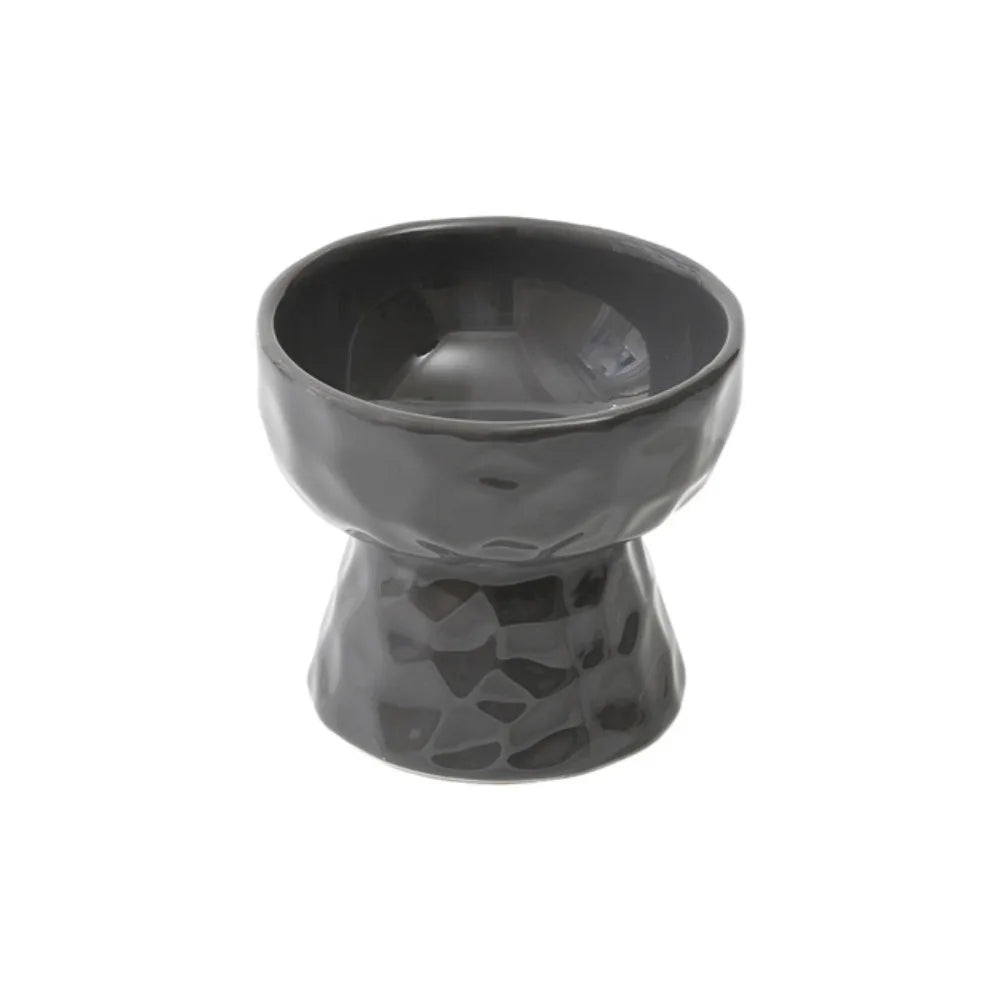 Hammered Ceramic Raised Food/Water Bowl - 1ct