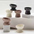 Hammered Ceramic Raised Food/Water Bowl - 1ct
