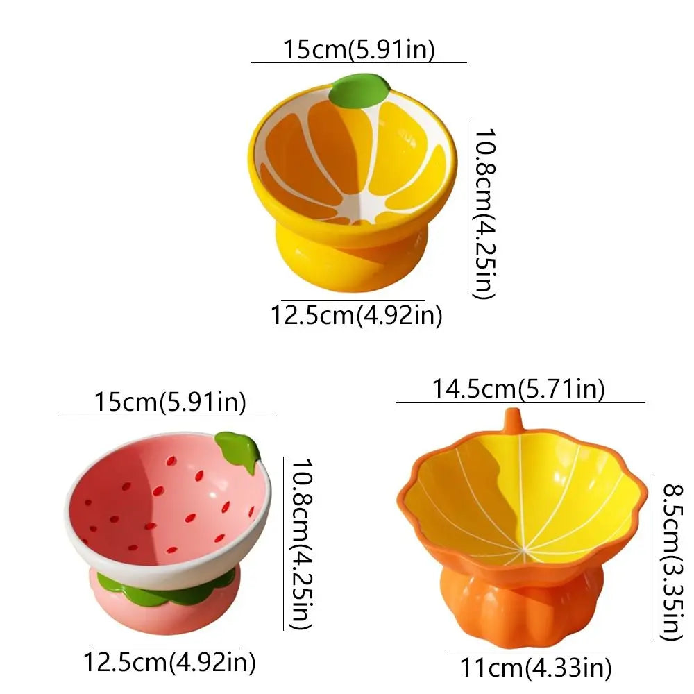 Ceramic Raised Fruit Food/Water Bowl