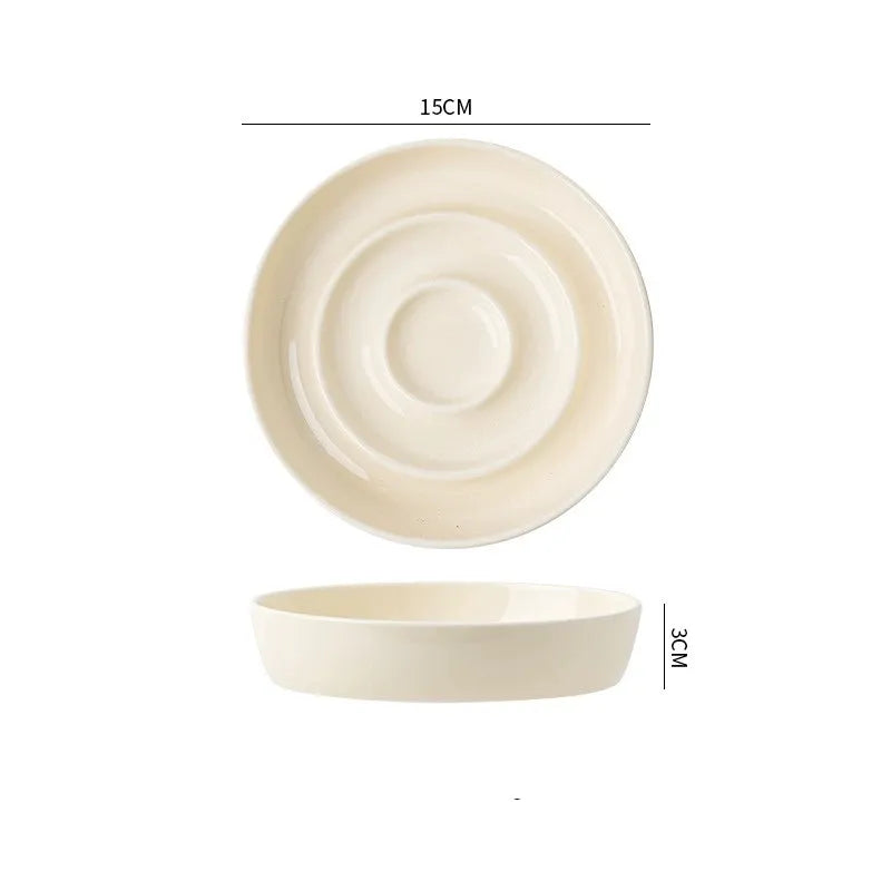 Ceramic Raindrop Slow-Feeder Bowl - 1ct