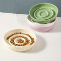 Ceramic Raindrop Slow-Feeder Bowl - 1ct