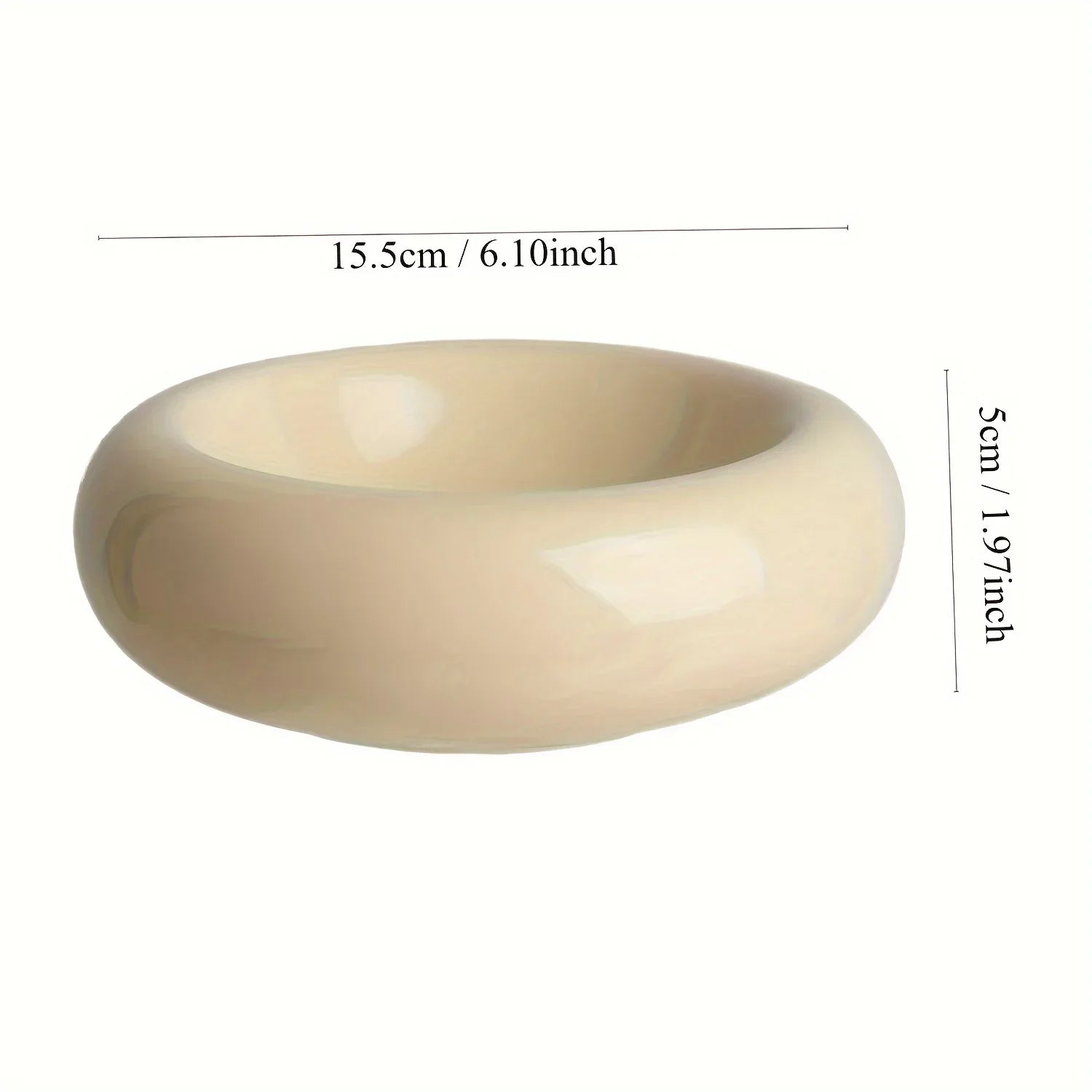 Ceramic Donut Rabbit Food Bowl - 1ct