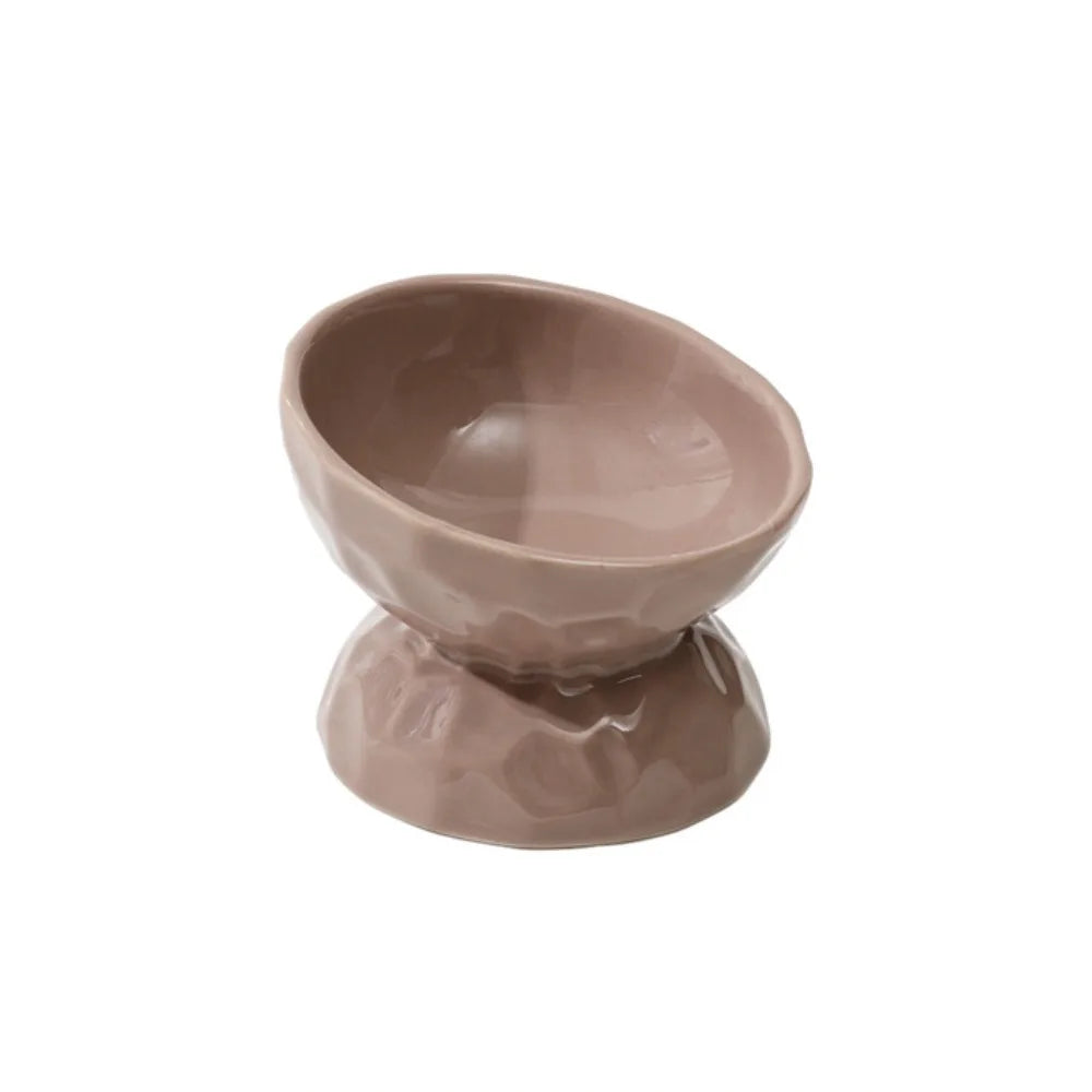 Hammered Ceramic Raised Food/Water Bowl - 1ct