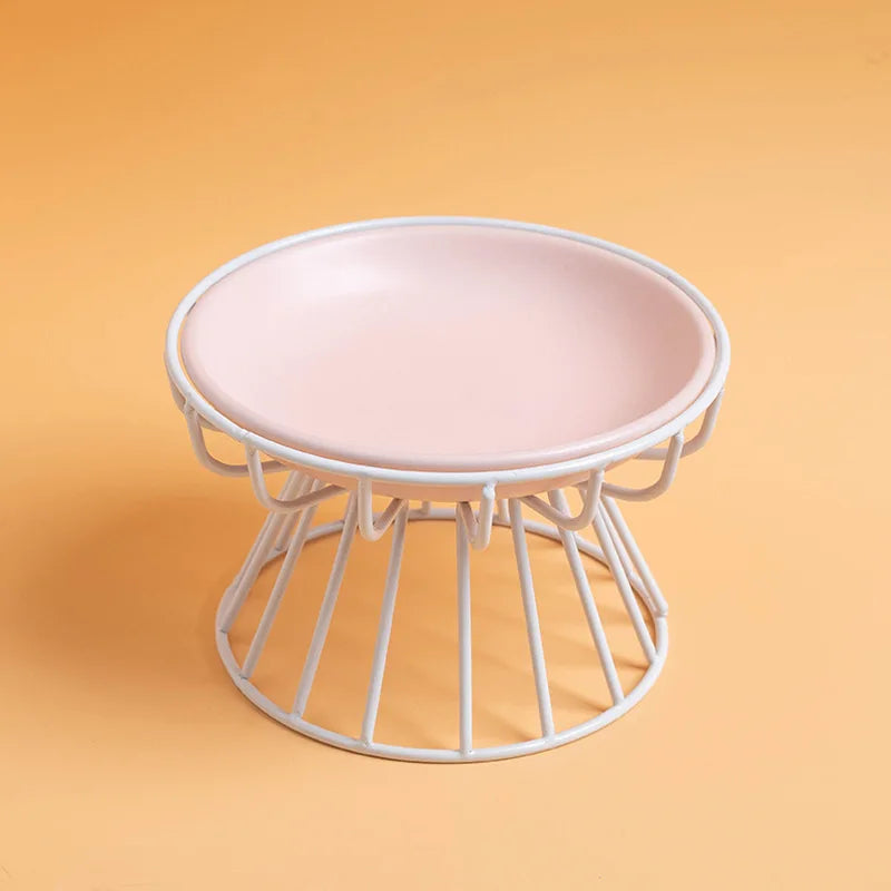 Ceramic Raised Shallow Bowl & Stand - 1 set