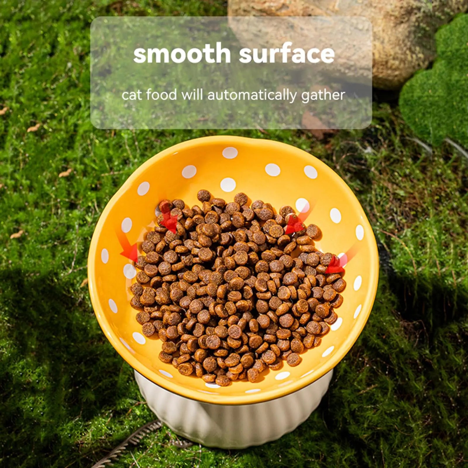 Ceramic Elevate Mushroom Food Bowl