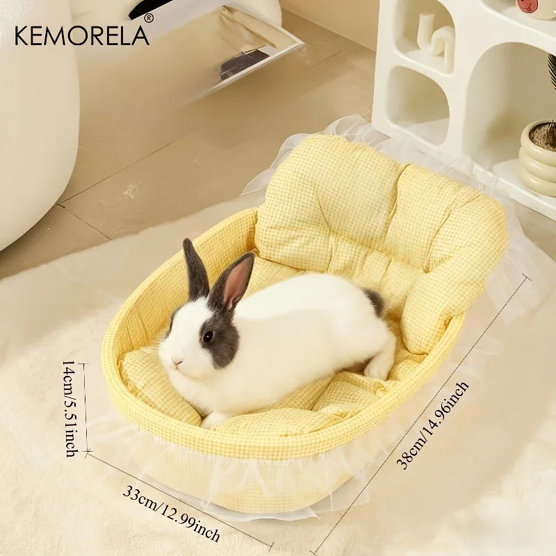 Plush Plaid Bed with Headrest - 1ct