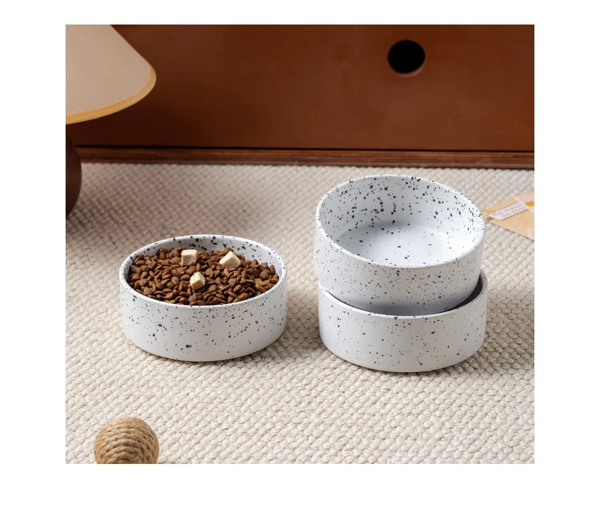 Speckled Food/Water Bowl (w/ Optional Tray)