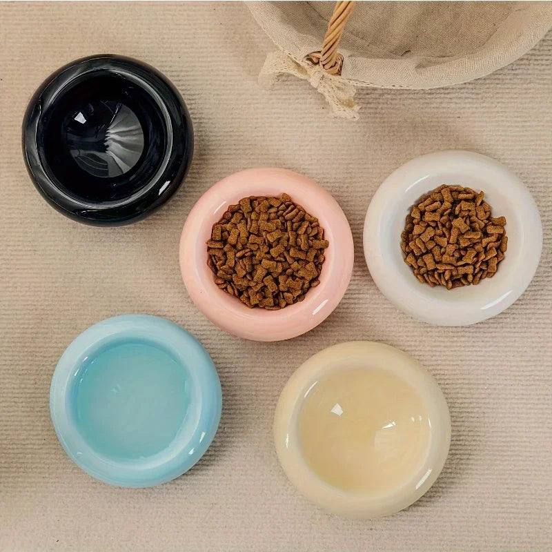 Ceramic Donut Rabbit Food Bowl - 1ct