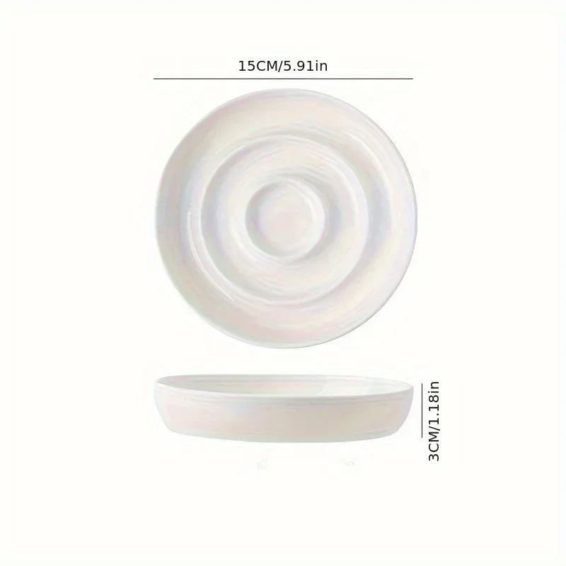 Ceramic Raindrop Slow-Feeder Bowl - 1ct