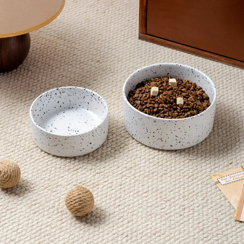 Speckled Food/Water Bowl (w/ Optional Tray)