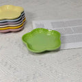 Shallow Ceramic Ridged Blossom Food Dish- 1ct