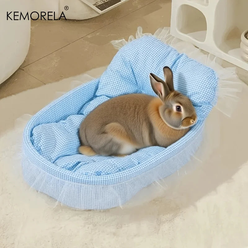 Plush Plaid Bed with Headrest - 1ct