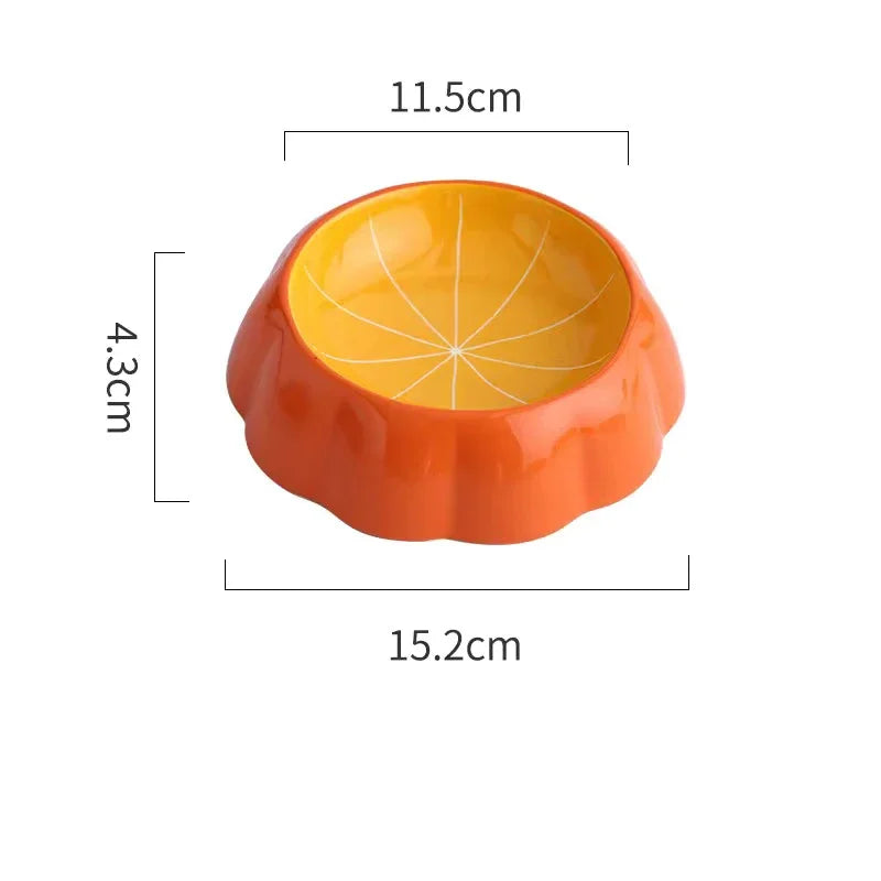 Ceramic Fruit Rabbit Food & Water Bowl - Non-Slip Small Animal Feeding Dish (1ct)