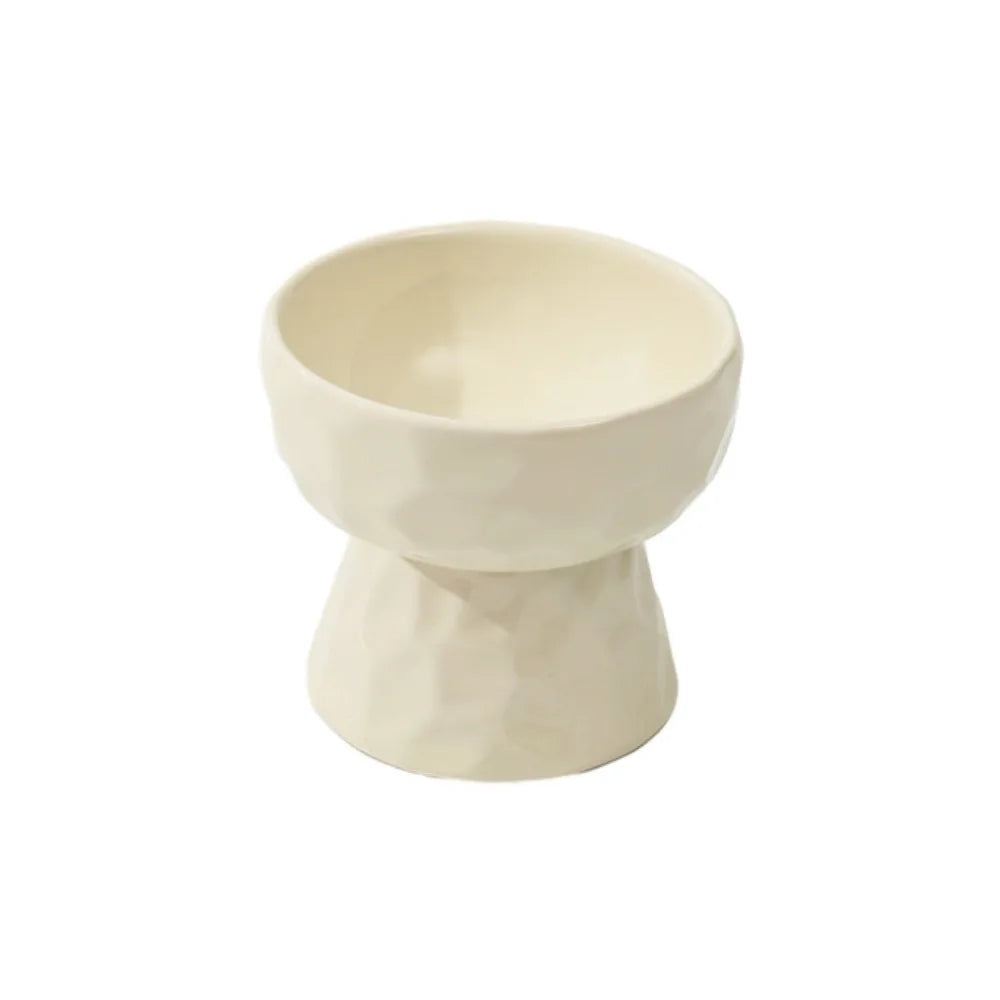 Hammered Ceramic Raised Food/Water Bowl - 1ct